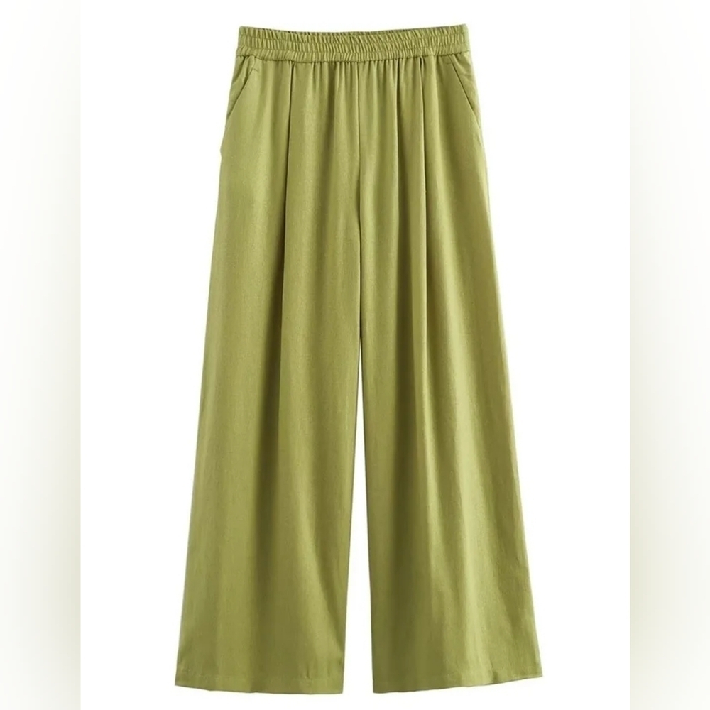 2 Pieces New Wide Leg Pants Sets For Women 2024 Fashion Loose Casual Shirts Top - Picture 3 of 6